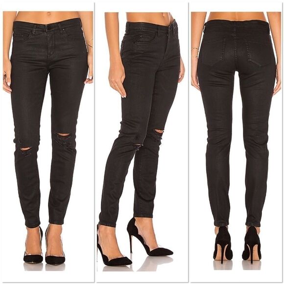 Blank NYC Coated Distressed Skinny Jeans (E11) - Picture 1 of 6